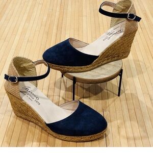 Chic Navy Wedge Sandals by Unisa